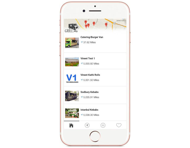 Iphone App to search Food Vans